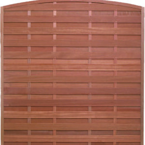 VivaView FLAIR Bangkirai Rundbogen-Dichtzaun 180 x 180/190 cm
