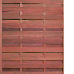VivaView FLAIR Bangkirai Rundbogen-Dichtzaun 120 x 180/190 cm