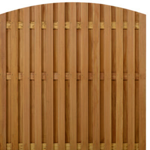 VivaView PRIMA Bangkirai Bretterzaun Rundbogen 180 x 180/165 cm