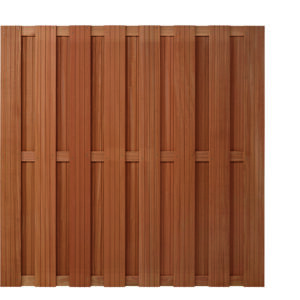 VivaView PRIMA XL Bangkirai Bretterzaun 180 x 180 cm